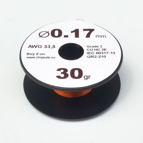 0.17 mm 33,5 AWG Gauge 30 gr (~290 m) Enamelled Copper Magnet Enameled Wire Coil