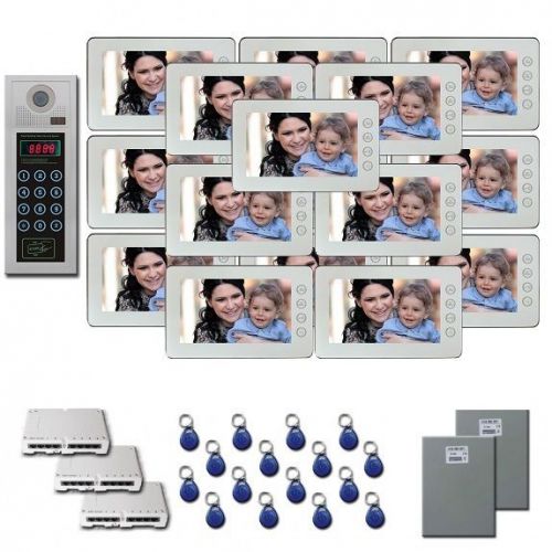 Video entry intercom system 16 7&#034; door camera monitor key for kit for sale