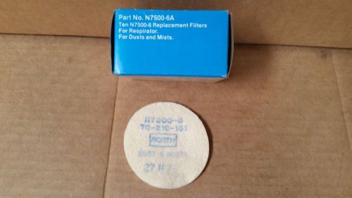 N7500-6A NORTH RESPIRATOR REPLACEMENT FILTERS (FOR DUSTS &amp; MISTS) 10PK
