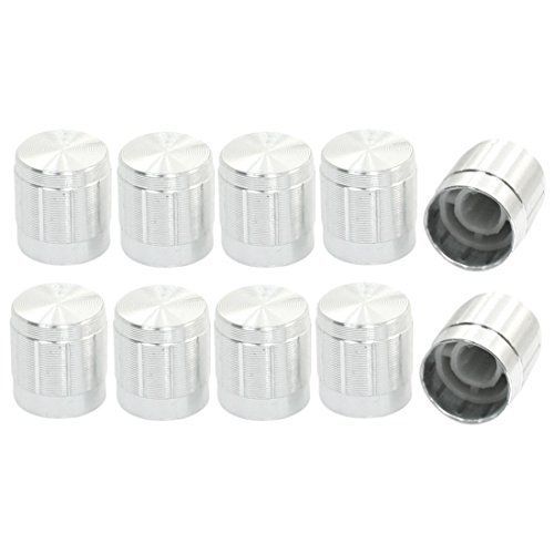 uxcell® Aluminum Alloy 6mm Shaft Potentiometer Control Rotary Knob 10pcs