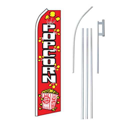 Popcorn flag swooper feather sign banner 15ft kit made in usa for sale