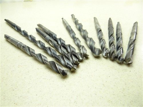 Lot of 10 hss 1mt shank drills 19/64&#034; to 1/2&#034; cleveland precision twist drill for sale