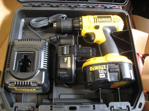 Dewalt DC970 18V Compact 1/2&#034; Cordless Drill Driver w/ 2 Batteries and Charger