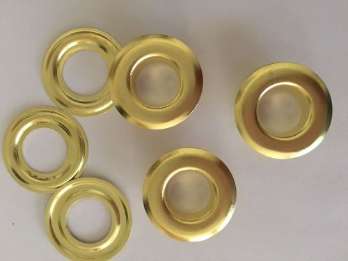 # 4 ( 1/2&#034; ) 100 pair solid brass self piercing grommets &amp; washers for sale