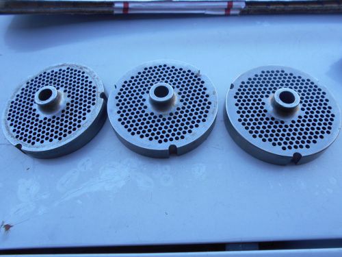 (3 Pcs) KASCO Meat Grinder Plate Part No. 3248, 3 15/16&#034; O.D., 1/2&#034; Bore