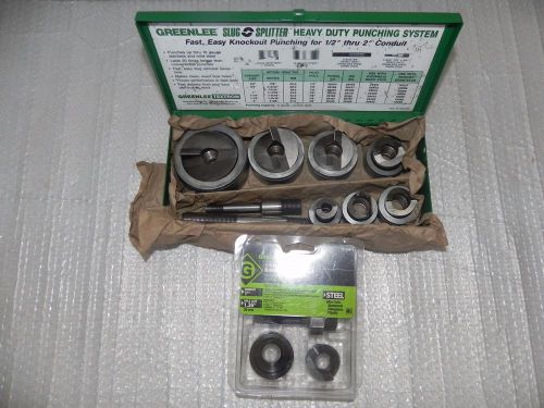 GREENLEE 7307 KNOCKOUT SET 1/2&#034; - 2&#034;  FOR STAINLESS STEEL W. 2 draw stud NICE