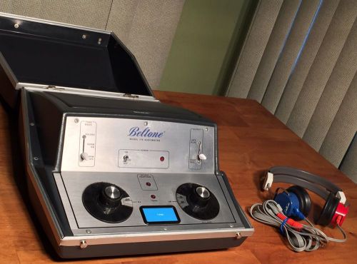 Beltone Audiometer Pure Tone Hearing Test Hz dB Model 119 with Headphones