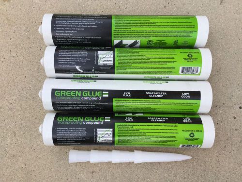 4 TUBES 28 OZ GREEN GLUE NOISEPROOFING COMPOUND NEW