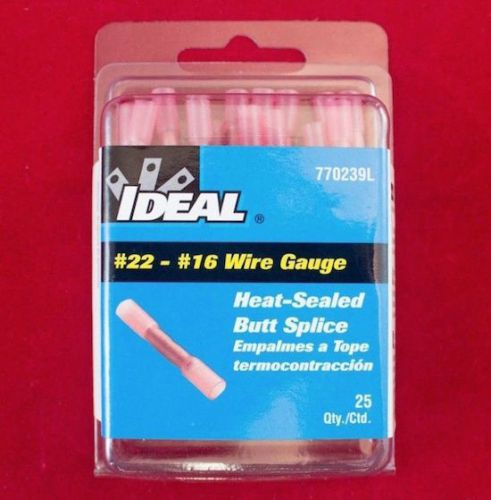 Red heat shrink butt connector - 22-18 awg 25pc. - 770239l for sale