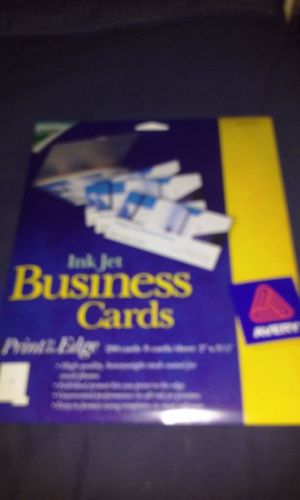 AVERY Ink Jet Business Cards, Print to the Edge, # 8373, 180 Cards, open pack