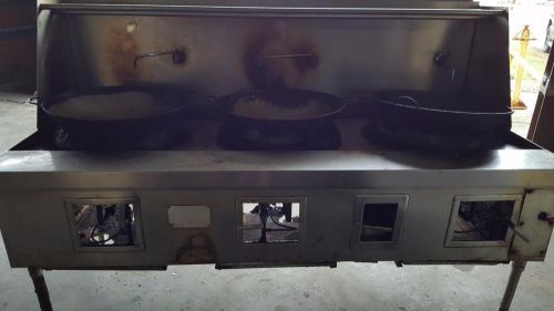 Town Food Service Y-3-SS-N Three Chamber Gas Wok Range