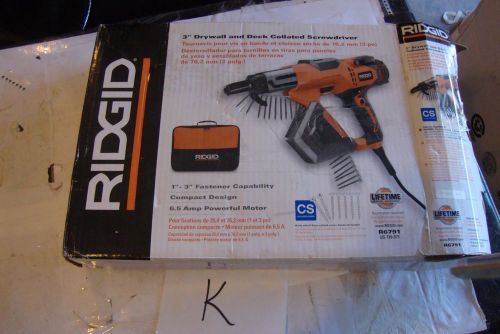 Ridgid 3&#034; Corded Drywall &amp; Deck Screwdriver Collated 6.5A R6791