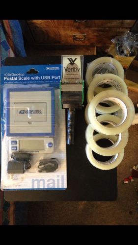 Postal scale &amp; package tape dispenser (7) rolls