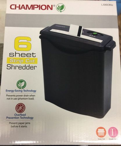 Champion 6-Sheet Stripcut Paper Shredder LS-60be Home Office Identity Theft