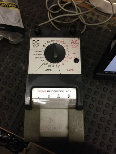 SIMPSON MODEL 605 MULTICORDER vintage electrical test equipment