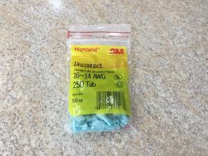 100 pack 3m highland terminals fdi14-250c nylon insulated female disconnect for sale