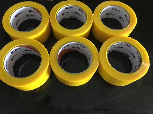 6 x Duck 240304 Commercial Grade Packaging Tape, 1.88&#034;x109.3 Yds 1.9 Mil, Yellow