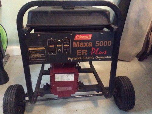 Coleman maxa 5000 er  plus portable gasoline generator for sale