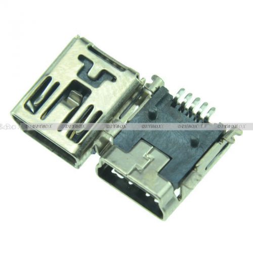 10PCS USB SMD 5-Pin Female Mini B Socket Connector