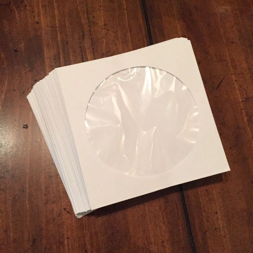 42 White CD/DVD Sleeves w/ Windows