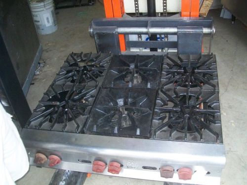 STOVE, 6 BURNERS, WOLF, C/TOP, NAT. GAS OR LP, COMPLETE, H/DUTY,FREE SHIPPING