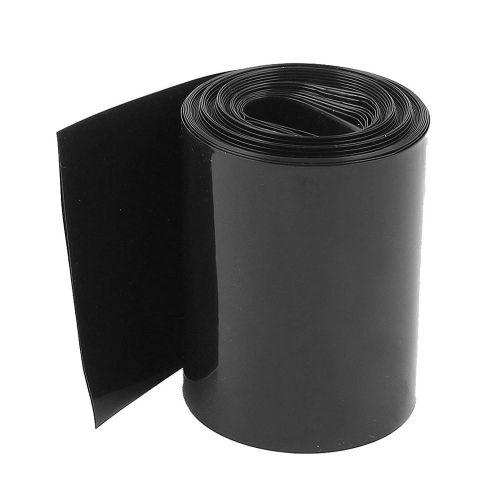 2Meter 56mm Width PVC Heat Shrink Wrap Tube Black for AAA Battery Pack ZH