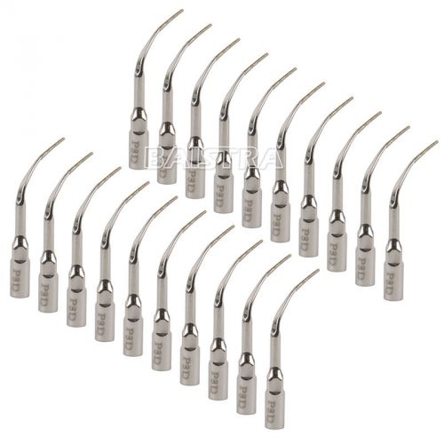 20PCS Dental Ultrasonic Scaler Perio Diamond Tip P3D Scaling Use Woodpecker