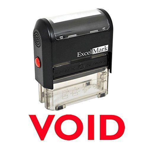 ExcelMark VOID Self Inking Rubber Stamp - Red Ink (ExcelMark A1539)
