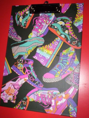 JOT CLIPBOARD~COLORFUL TENNIS SHOES &amp; MORE~ W/ CLIP~(12.6 X 8.9)VERY CUTE!