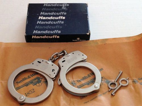 Smith and Wesson Model 100 Nickel Handcuffs - Original Packaging