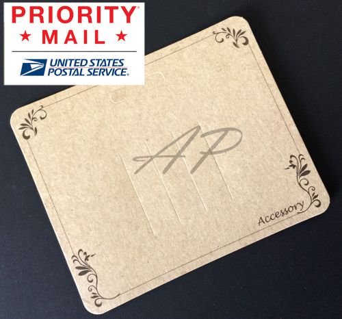 Wholesale..600pc  Scroll Imprint Hair Clip Display Card  in Kraft Paper (DC20)