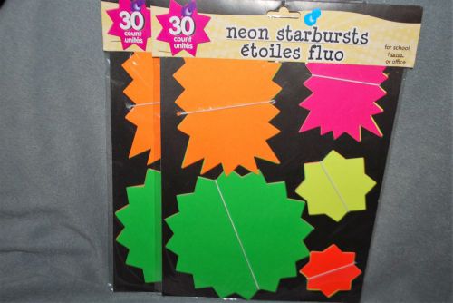 Lot Of @ Packages Neon Starbursts Cardboard Stars Homeschool Business Free Ship