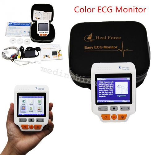 Top Portable Easy ECG EKG System Handheld Heart Rate Monitor Sensor Prince 180D