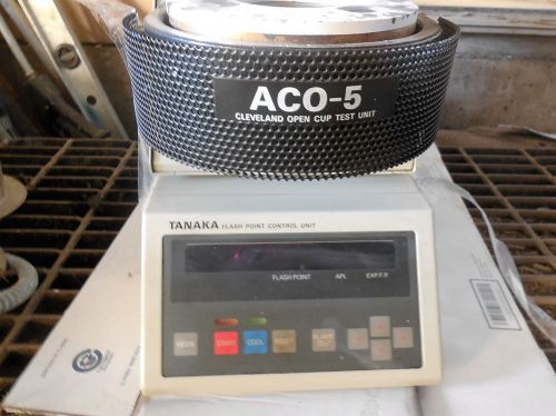 TANAKA FLASH POINT TESTER WITH CLEVELAND ACO-5 OPEN CUP TESTERS