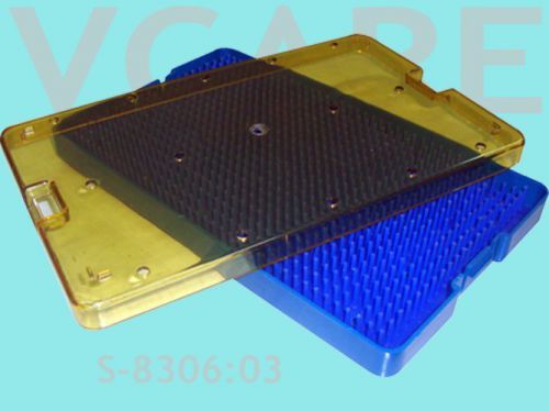 Plastic sterilization tray single silicon mat 254 (l) x 152 (w) x 19(h) mm for sale