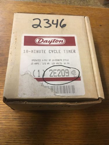 DAYTON 2E209 NEW IN BOX 10 MINUTE CYCLE TIMER 120V 15A SEE PICS