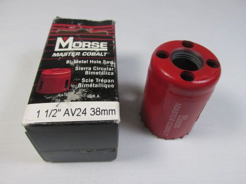 Morse AV24 Master Cobalt Bi-Metal Hole Saw 1-1/2 Inch (38mm) - Red 1.5
