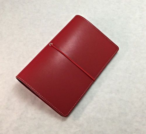 A6 Size Personal Planner 6 Ring Agenda Red Good Quality Faux Leather New