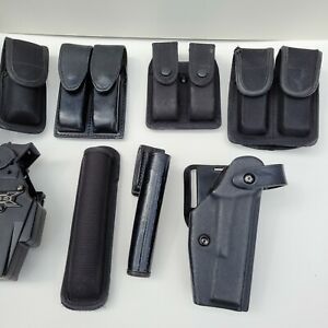 Police Tactical Duty Belt Adjustable Weapon Gear Mag Clip Mace Cuffs Accessories