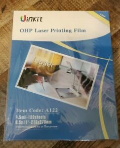 OHP Laser Printing Film 8.5x11&#034;  100 Sheets A122