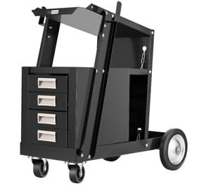 VIVOHOME Welding Welder Cart Plasma Cutter Tank Storage Cabinet MIG TIG ARC