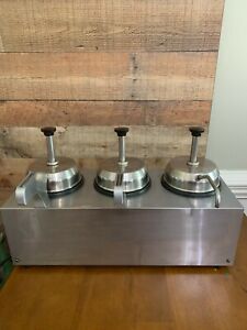 Server Products Model HSS-3 Chilli/cheese/fudge warm toppings pump station dogs