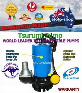 Japanese Tsurumi HSZ2.75S Vortex Building Site Submersible Drainage Water Pump