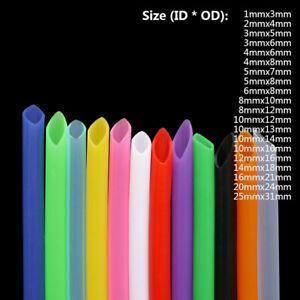 ID 1mm-25mm Food Grade Silicone Rubber Hose Tubing High Temp Resistant 21 Colors