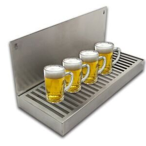 Beer Drip Tray Draft Craft Home Brewing Stainless Steel Cut Out Surface Mounted