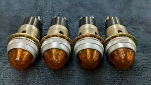 4 Vintage Dialco 75W 125V Indicator lights - Orange - Pre-Owned