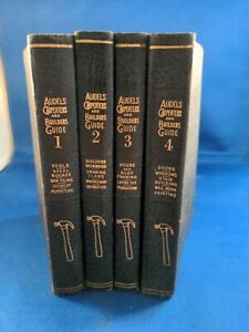 AUDELS CARPENTERS AND BUILDERS GUIDE Complete Volumes: 1-4 Illustrated 1951