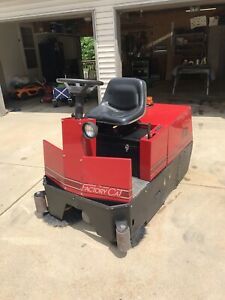 Factory Cat 48 Industrial Electric Ride On Sweeper