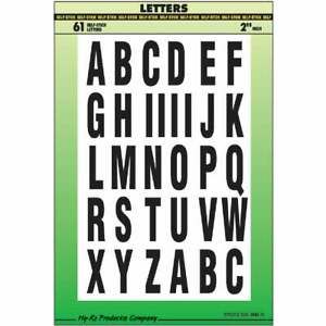 Hy-Ko Self-Adhesive Polyester 2 In. Black Letter Set MM-7L  - 1 Each