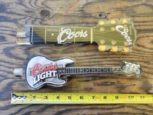 BEER TAP HANDLE X 2. ELECTRIC ACOUSTIC GUITAR COORS AND COORS LIGHT MODEL. COOL.